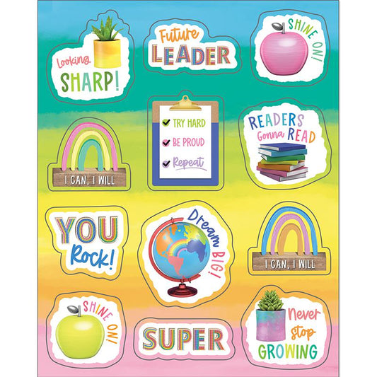 Creatively Inspired Motivators Shape Stickers, 72 Per Pack, 12 Packs