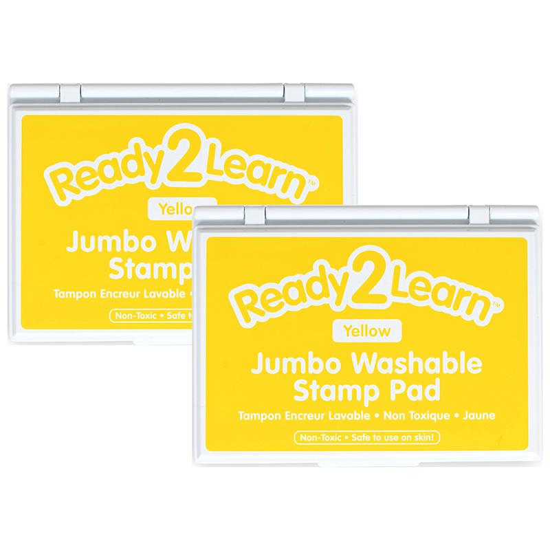 Jumbo Washable Stamp Pad - Yellow - 6.2"L x 4.1"W - Pack of 2