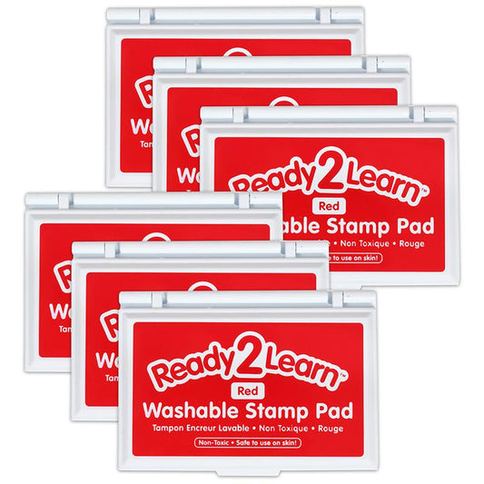 Washable Stamp Pad - Red - Pack of 6