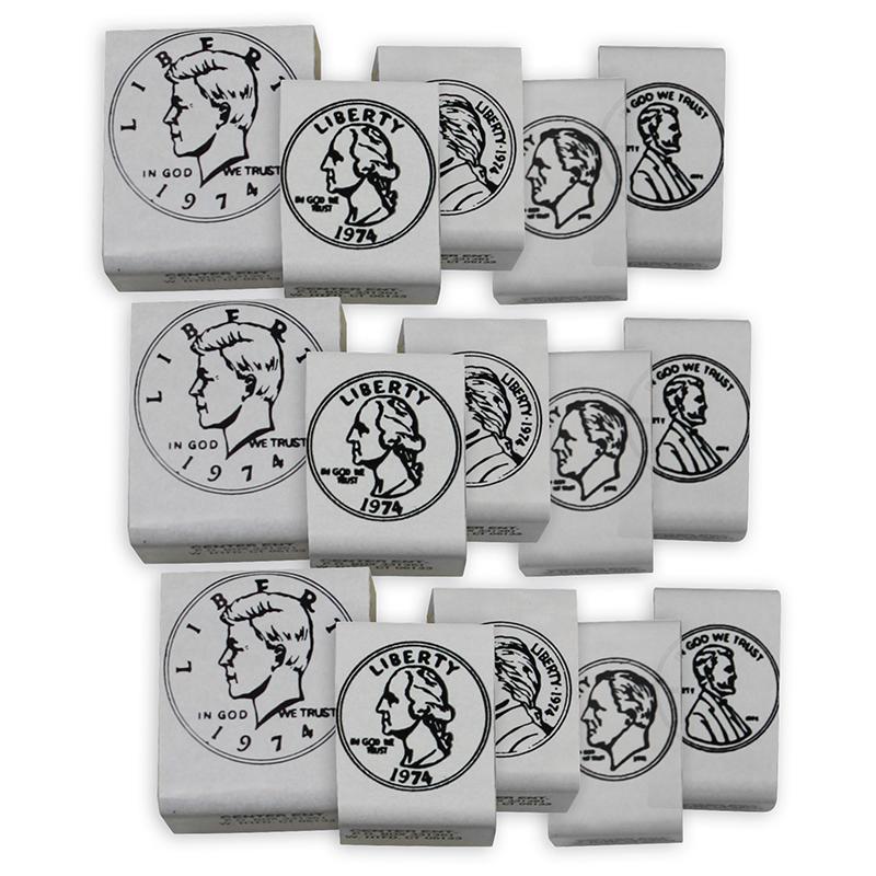 Coin Stamps - Heads - 5 Per Set - 3 Sets