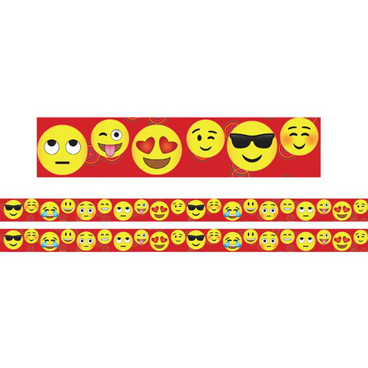 Borders/Trims, Magnetic, Rectangle Cut - Emoji Theme, 24' per Pack, 2 Packs