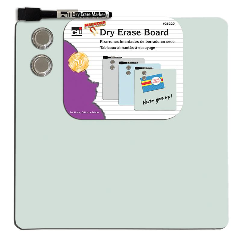 Magnetic Dry Erase Board with Marker & Magnets, Unframed, Pack of 6