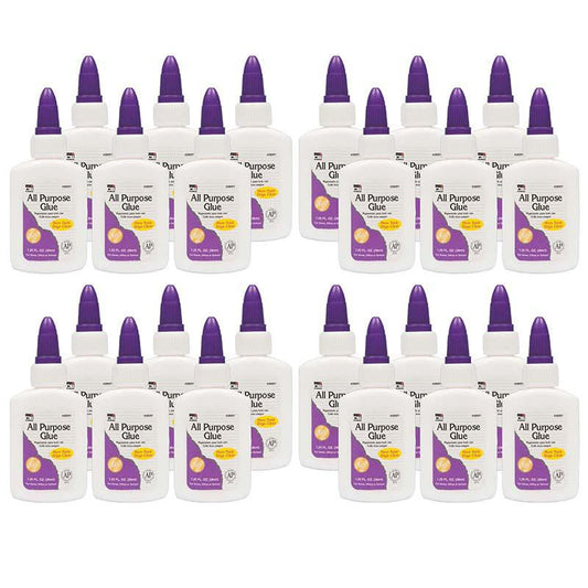 All Purpose Glue, 1.25 oz, 24 Bottles