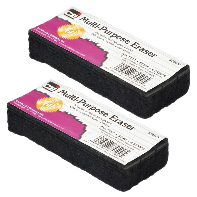 Multi-Purpose Eraser, 5" Length, 12 Per Pack, 2 Packs