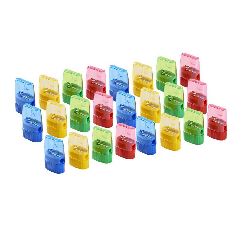 Pencil Sharpener with Cone Shaped Shaving Receptacle, 24 Per Pack