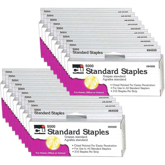 Standard Staples, 5000 Per Pack, 20 Packs