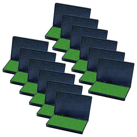 Stamp Pad, Green, Pack of 12