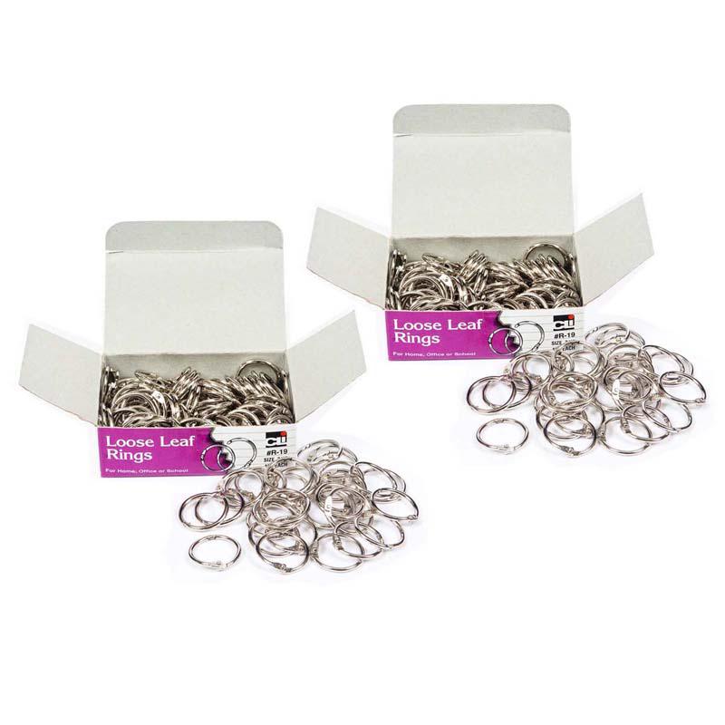 Loose Leaf Rings, 3/4", 100 Per Box, 2 Boxes