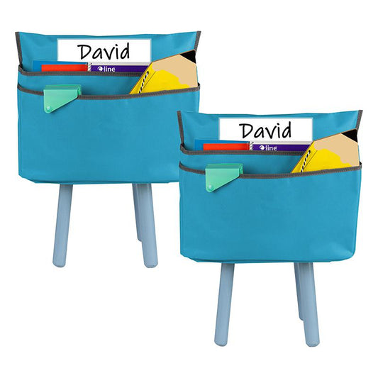 Medium Chair Cubbie, 15", Seaside Blue, Pack of 2