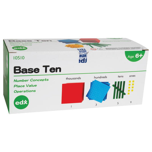 Four Color Plastic Base Ten Set - 121 Pieces