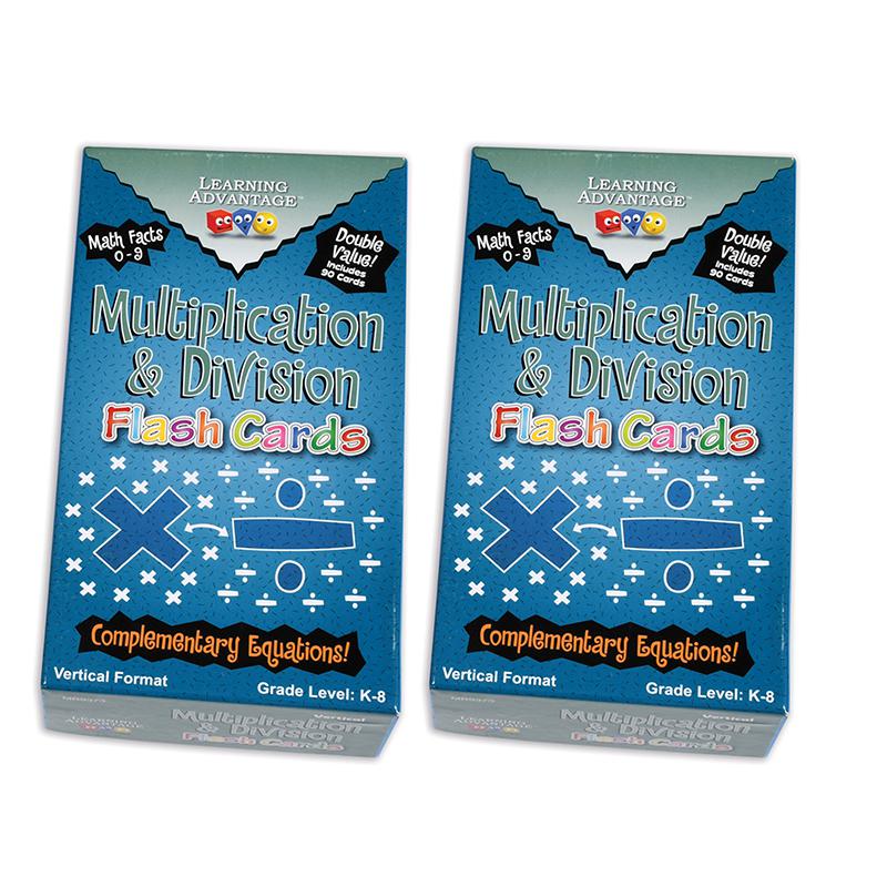 Value Vertical Flash Cards  Multiplication & Division Set - 90 Per Pack, 2 Packs