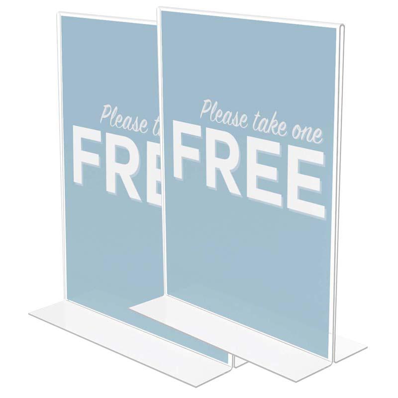 Classic Image Stand-Up Sign Holder, Portrait, Pack of 2