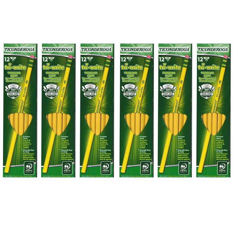 tri-write Pencils, 12 Per Pack, 6 Packs