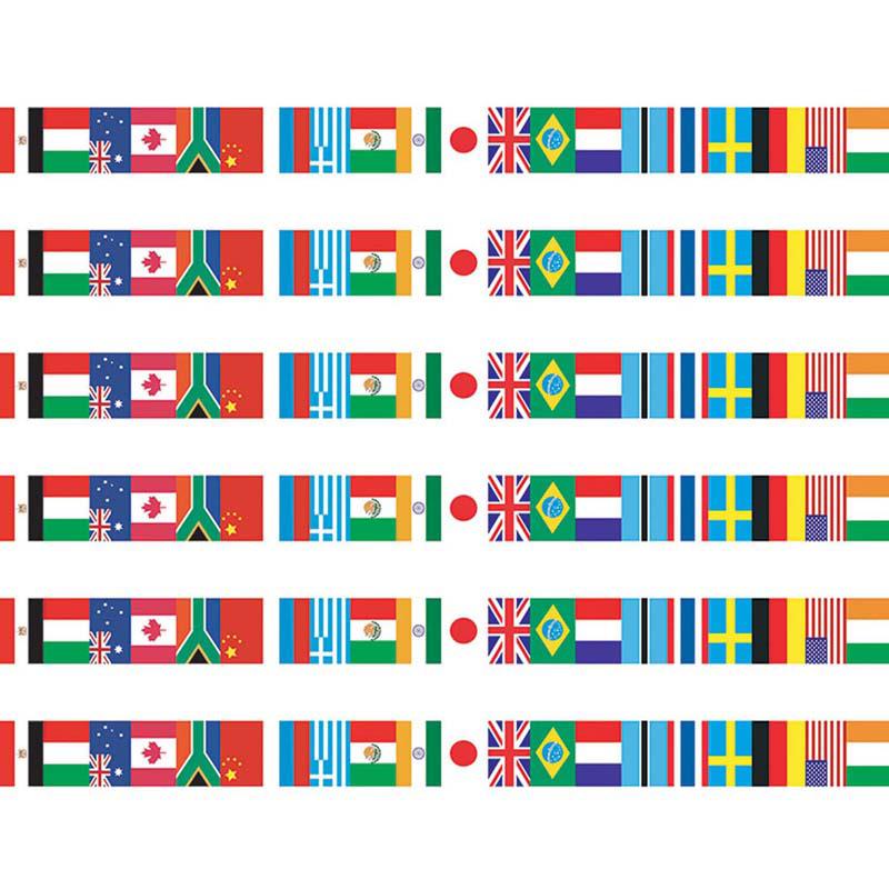 International Flags Spotlight Border, 36 Per Pack, 6 Packs