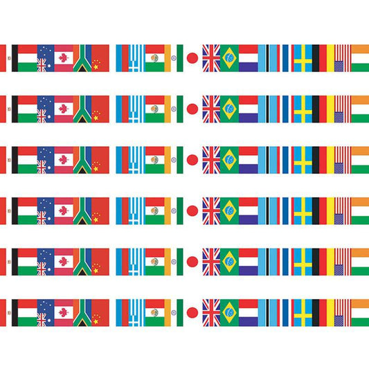 International Flags Spotlight Border, 36 Per Pack, 6 Packs