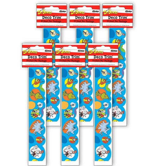 Dr. Seuss Bubbles Deco Trim, 37 Feet Per Pack, 6 Packs