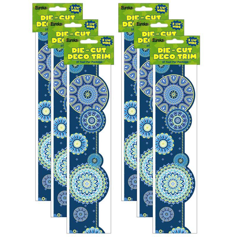 Blue Harmony Mandala Extra Wide Deco Trim, 37 Feet Per Pack, 6 Packs