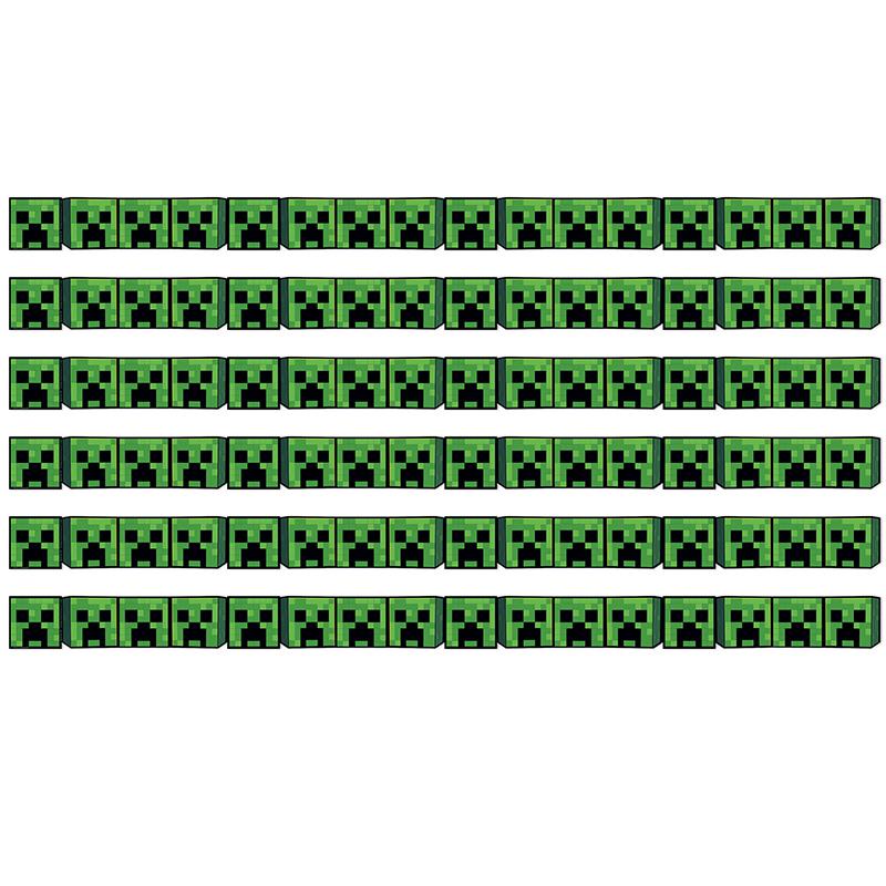 Minecraft Creeper Lineup Wide Trim, 37 Feet Per Pack, 6 Packs