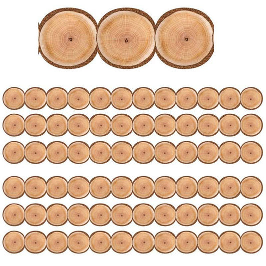 A Close-Knit Class Natural Wood Circles Deco Trim, 37 Ft Per Pack, 6 Packs