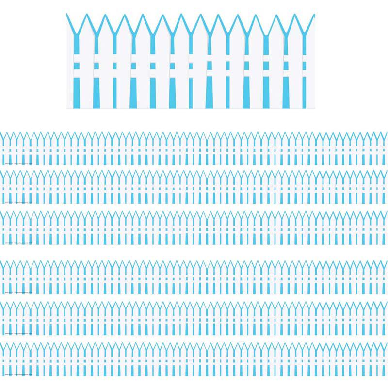 A Teachable Town Picket Fence Deco Trim Extra Wide, 37 Feet Per Pack, 6 Packs