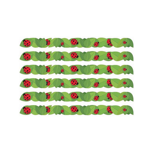 Ladybugs Extra Wide Deco Trim, 37 Feet Per Pack, 6 Packs