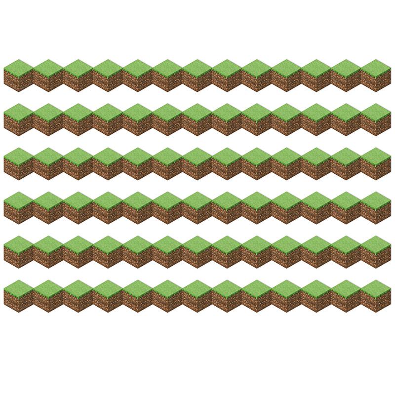 Minecraft Die-Cut Blocks Extra Wide Trim, 37 Feet Per Pack, 6 Packs