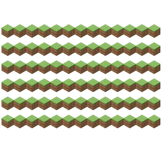 Minecraft Die-Cut Blocks Extra Wide Trim, 37 Feet Per Pack, 6 Packs