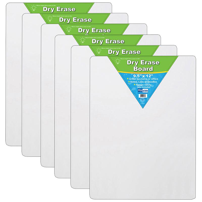 Dry Erase Board, 9.5" x 12", Pack of 6