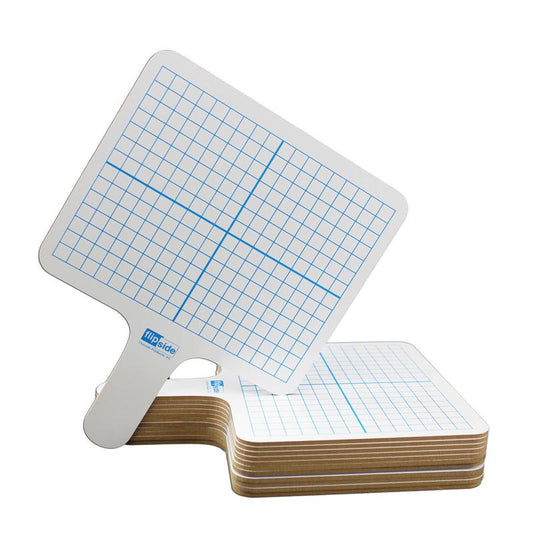 Two-Sided Rectangular Dry Erase Graphing Paddles, Class Pack of 12