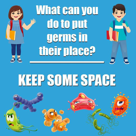 Keep Some Space Low Tac Wall Stickers, 11", Pack of 5