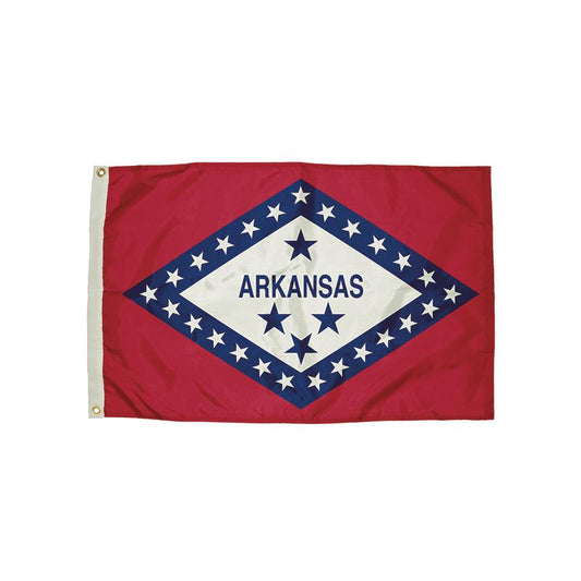 3X5 NYLON ARKANSAS FLAG HEADING & GROMMETS