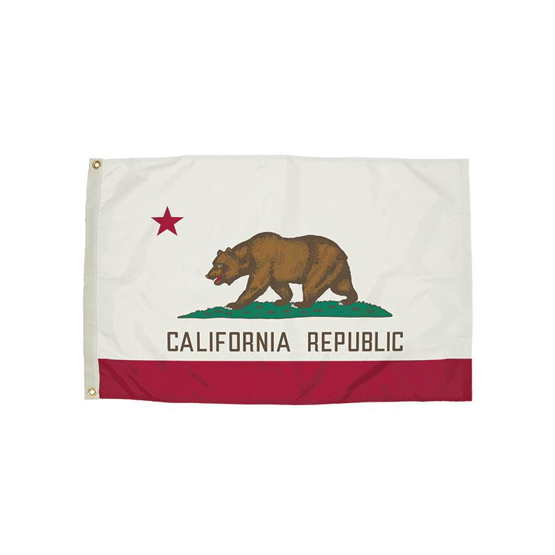 3X5 NYLON CALIFORNIA FLAG HEADING & GROMMETS