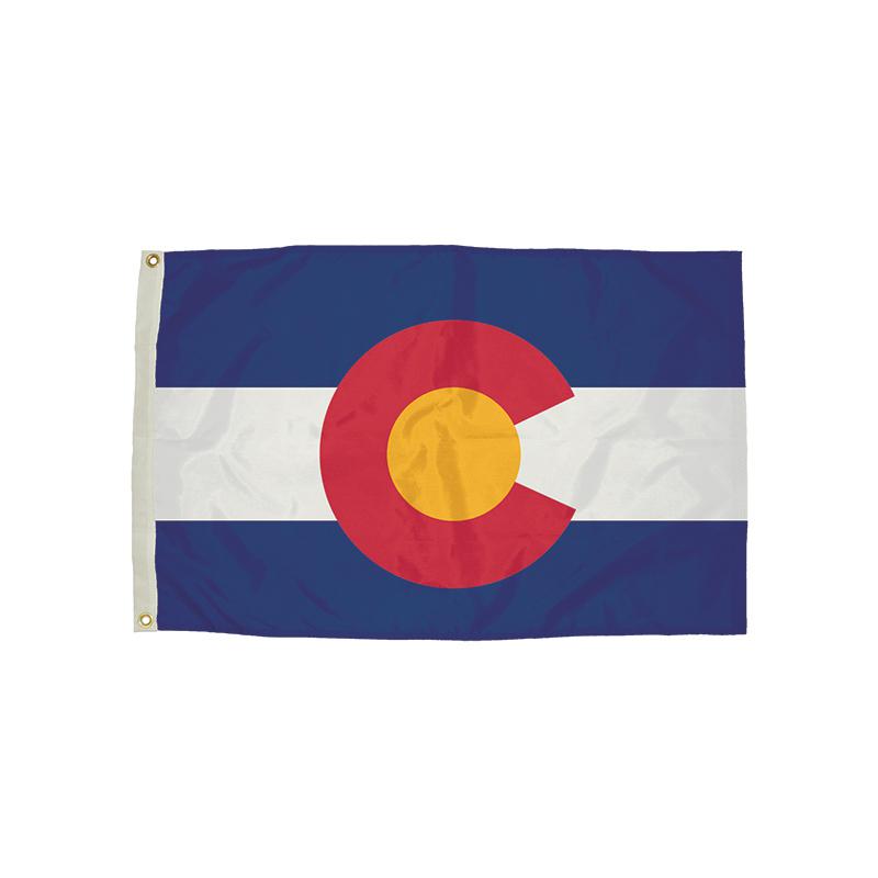 3X5 NYLON COLORADO FLAG HEADING & GROMMETS