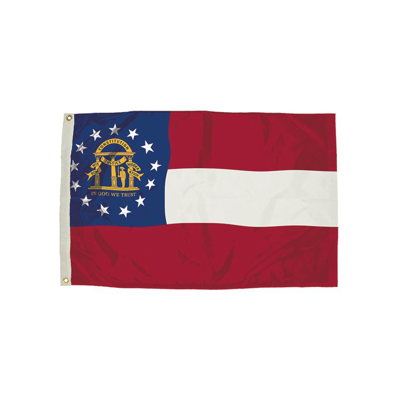 3X5 NYLON GEORGIA FLAG HEADING & GROMMETS