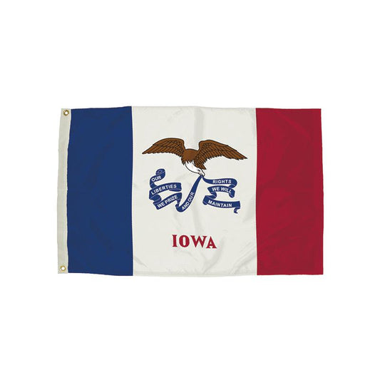 3X5 NYLON IOWA FLAG HEADING & GROMMETS