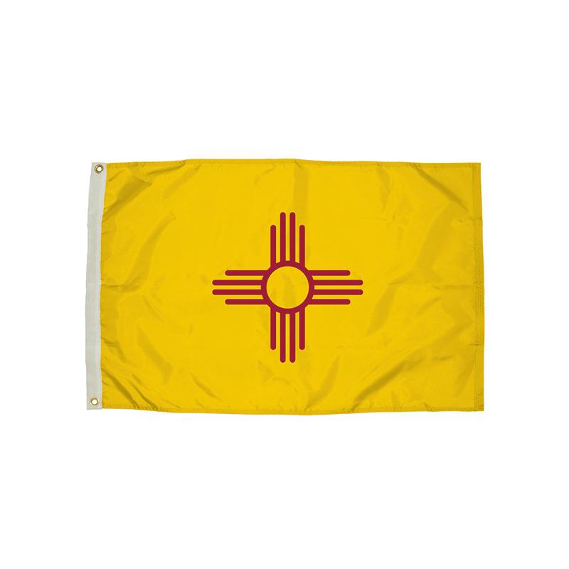 3X5 NYLON NEW MEXICO FLAG HEADING & GROMMETS