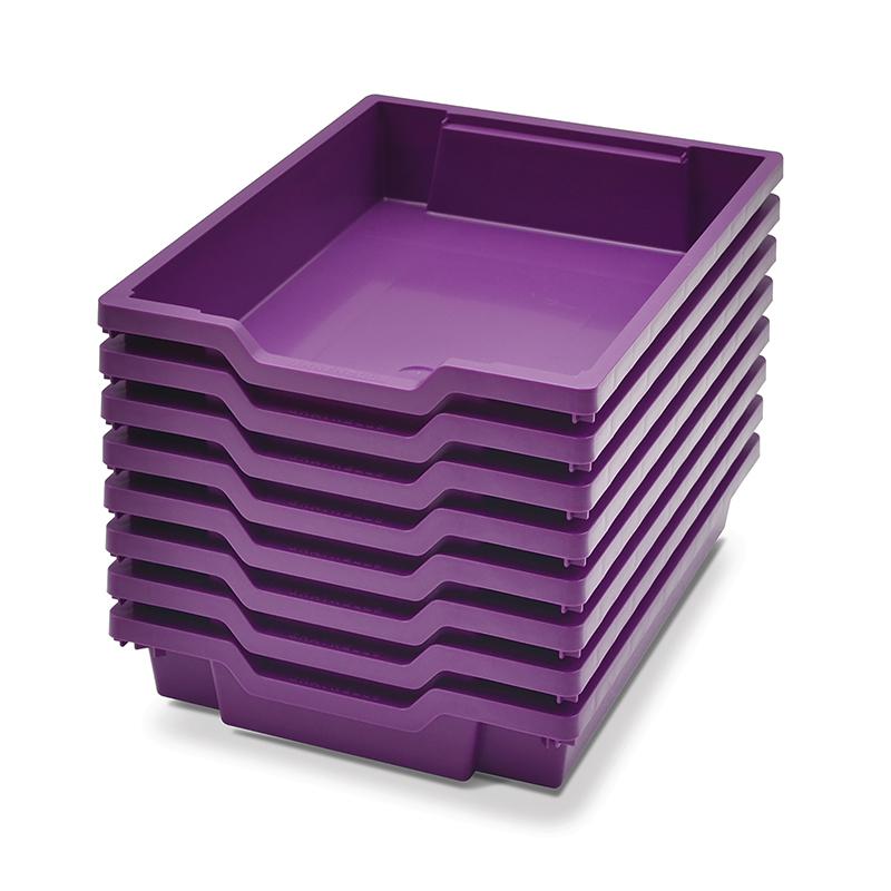 Plum Purple, Heavy Duty School, Industrial & Utility Bins, Pack of 8