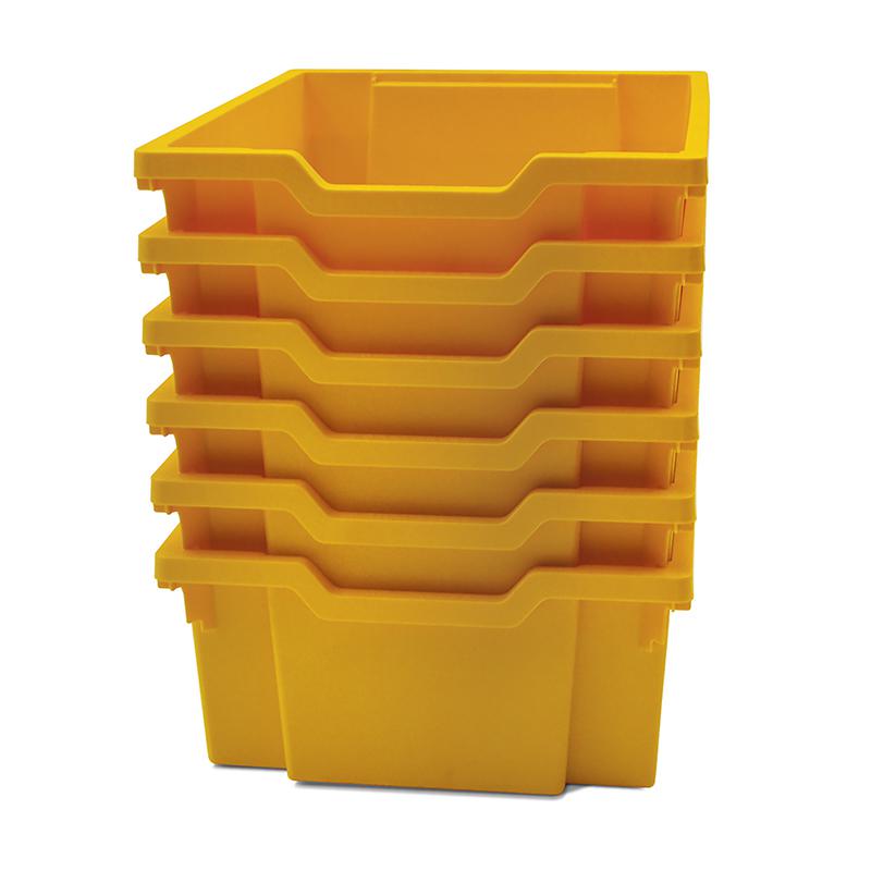 Sunshine Yellow, Heavy Duty School, Industrial & Utility Bins, Pack of 6