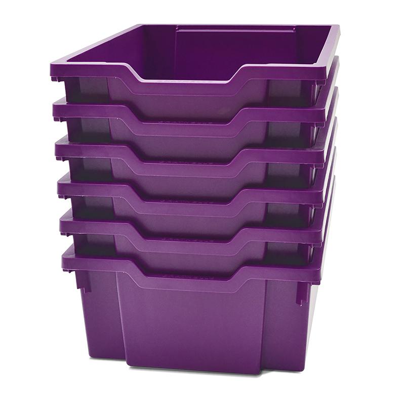 Plum Purple, Heavy Duty School, Industrial & Utility Bins, Pack of 6