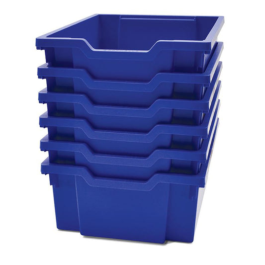 Royal Blue, Heavy Duty School, Industrial & Utility Bins, Pack of 6