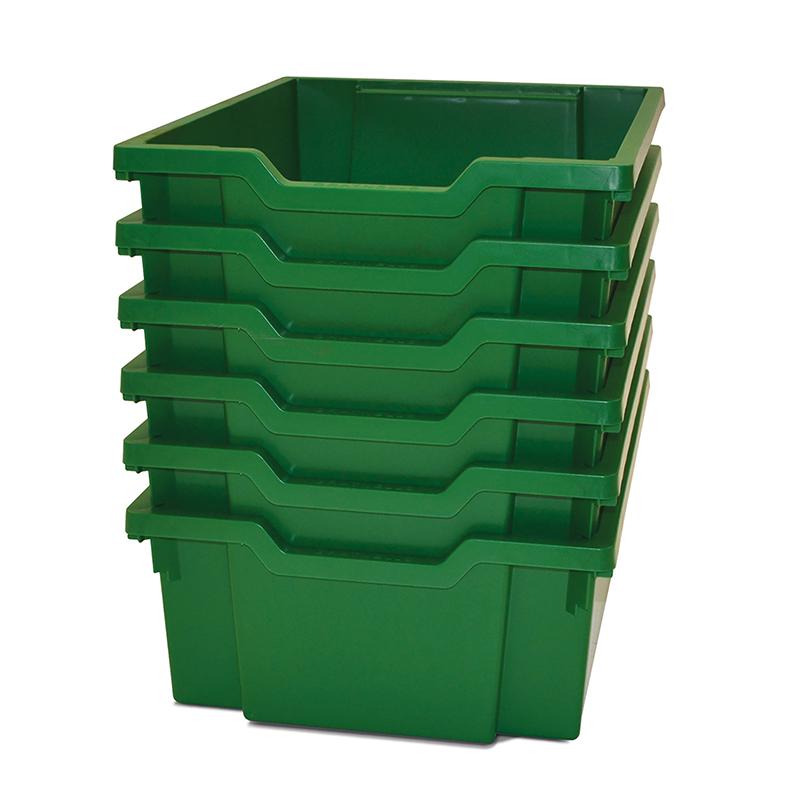 Grass Green, Heavy Duty School, Industrial & Utility Bins, Pack of 6