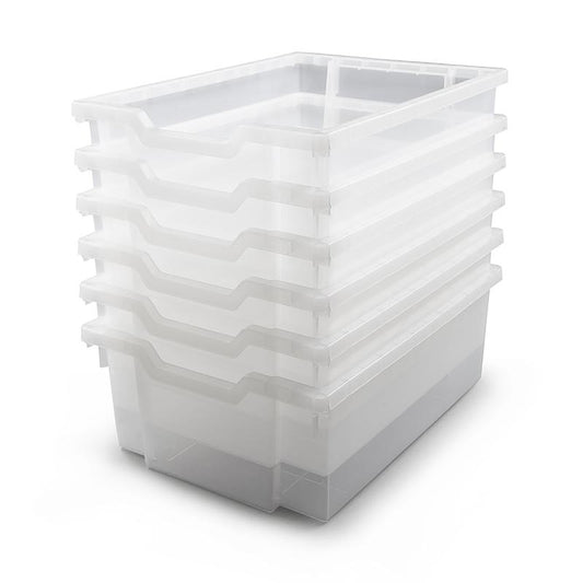 Translucent, Heavy Duty School, Industrial & Utility Bins, Pack of 6