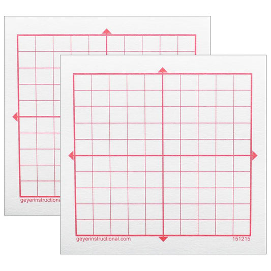 Graphing 3M Post-it Notes, 10 x 10 Square Grid, 4 Pads Per Pack, 2 Packs