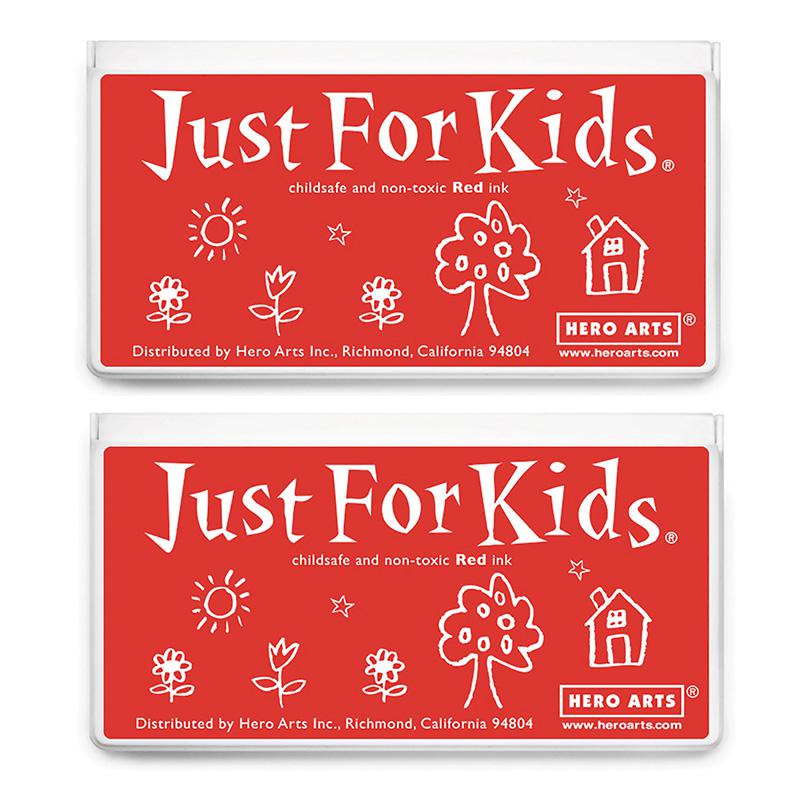 Jumbo Just for Kids Stamp Pad, Red, Pack of 2