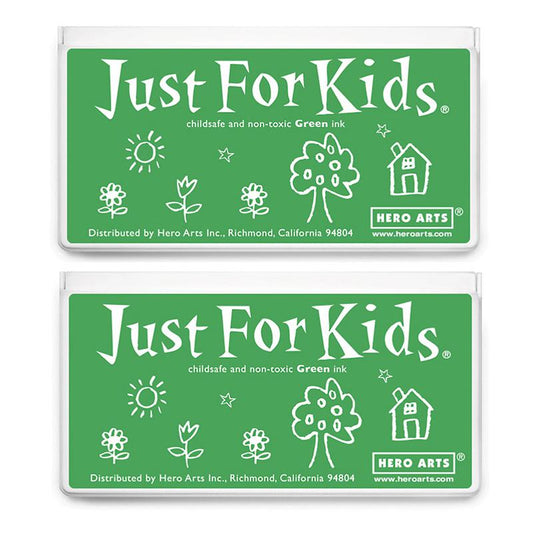 Jumbo Just for Kids Stamp Pad, Green, Pack of 2