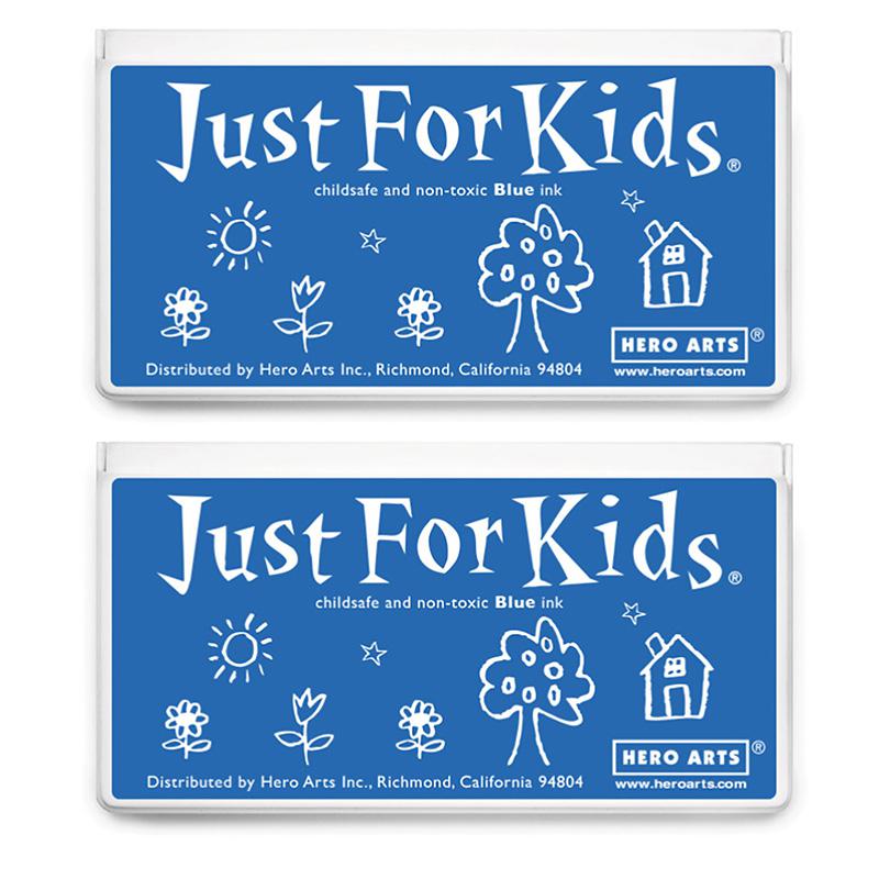 Jumbo Just for Kids Stamp Pad, Blue, Pack of 2