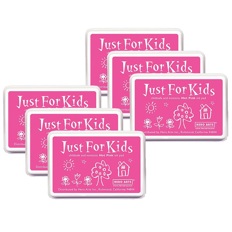 Just for Kids Ink Pad, Hot Pink, Pack of 6