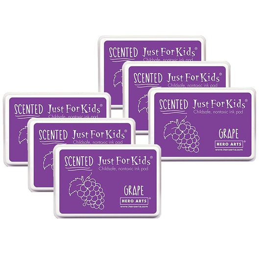 Just for Kids Scented Ink Pad Grape/Purple, Pack of 6