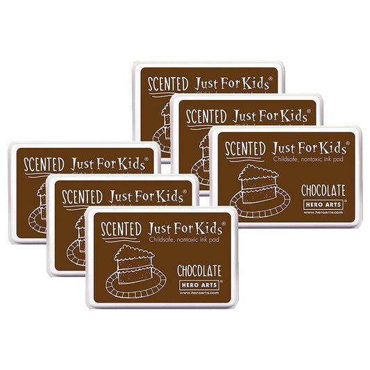 Just for Kids Scented Ink Pad Chocolate/Brown, Pack of 6