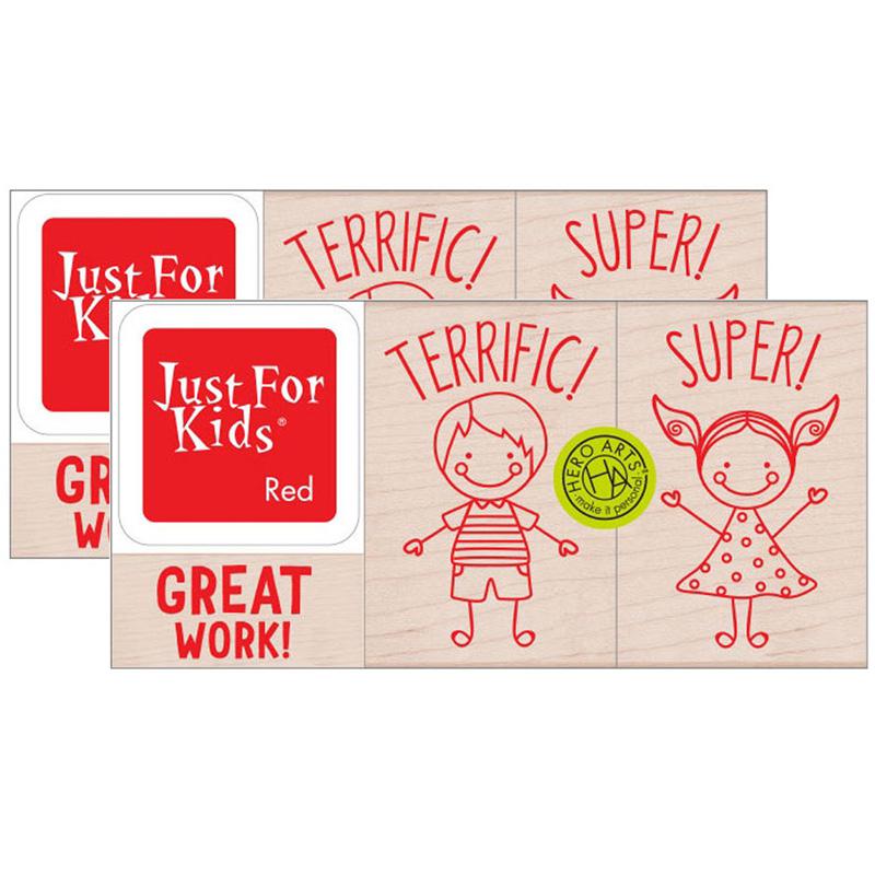 Hero Kids Stamp Set, 3 Per Sets, 2 Sets